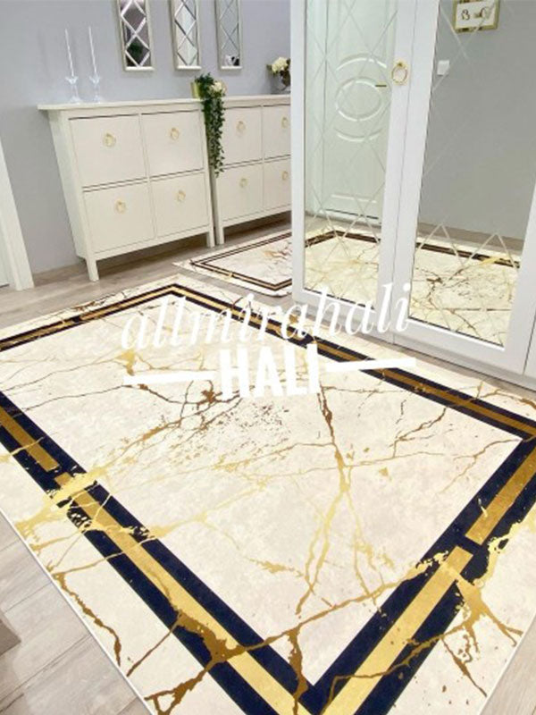 Mermer Desen 005 - 140x140 (Yuvarlak)