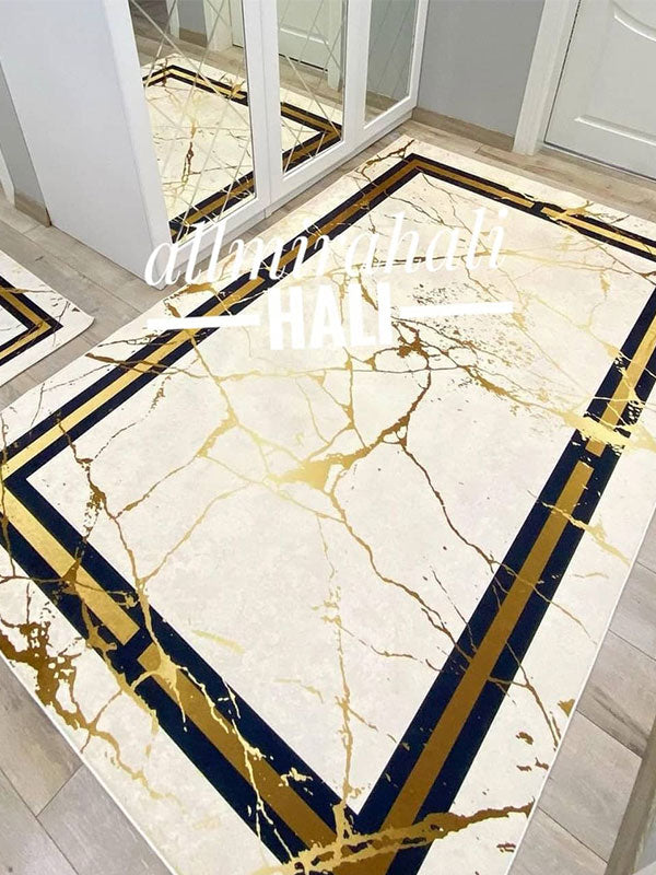 Mermer Desen 005 - 140x140 (Yuvarlak)